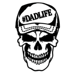 #Dad Life Skull Decal