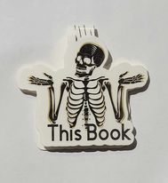 Shrugging Skeleton Magnet Book-Mark